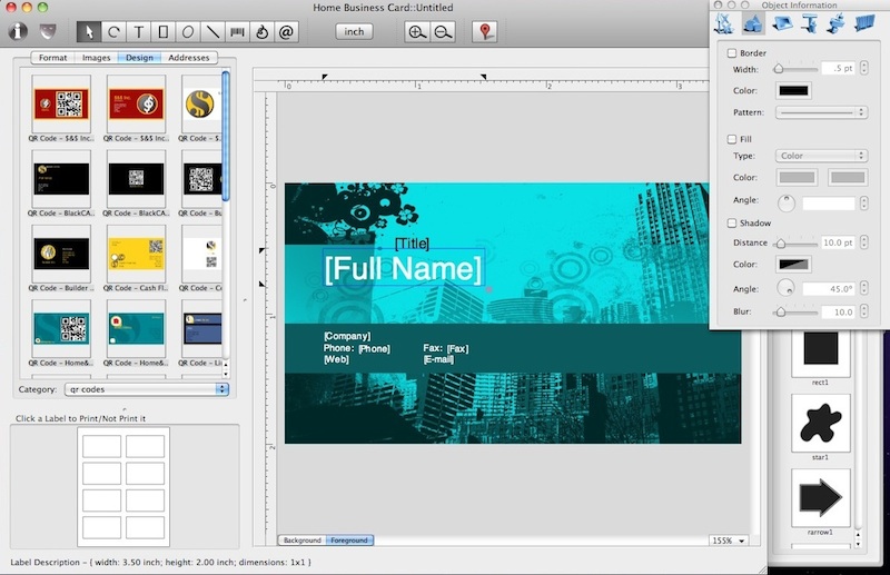 tool to create Professional business cards best Screen Shot