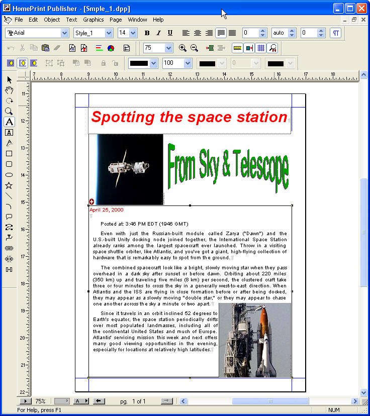 Home Print Publisher 1.5.1 screenshot