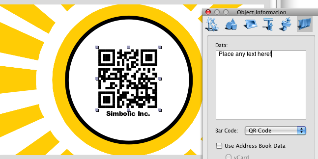create business cards with QR Codes