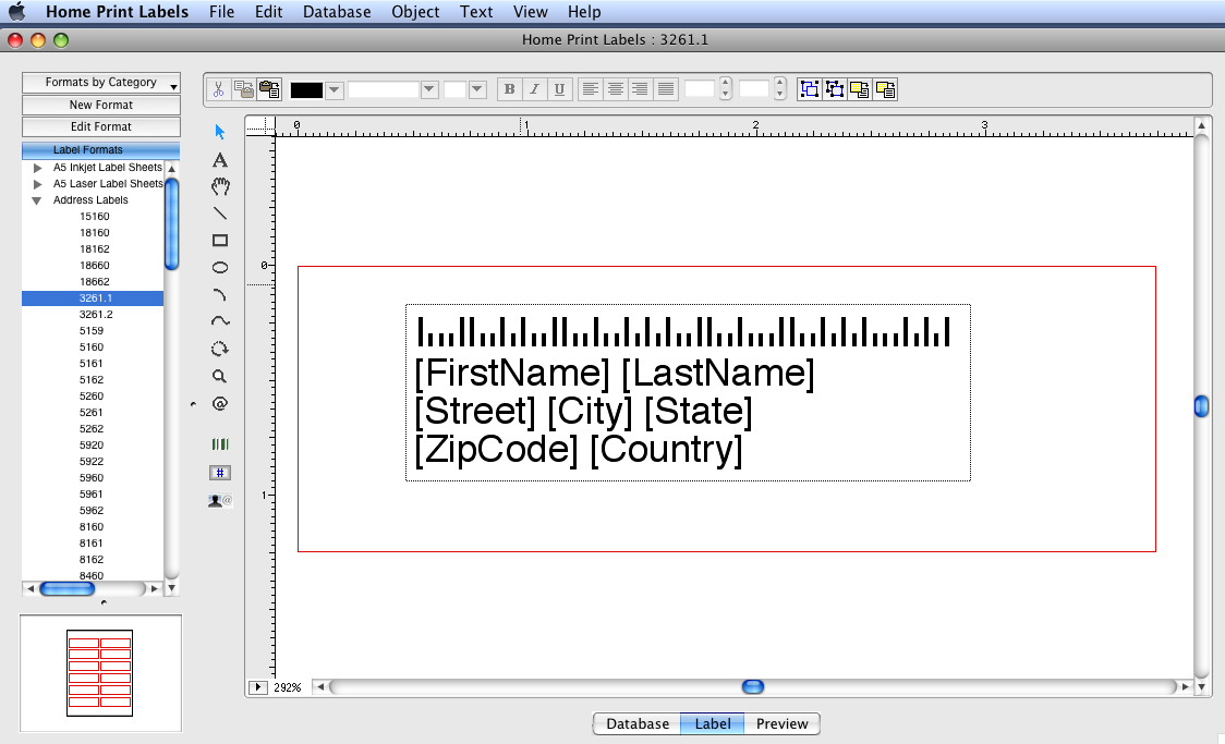 How to do address labels on a mac