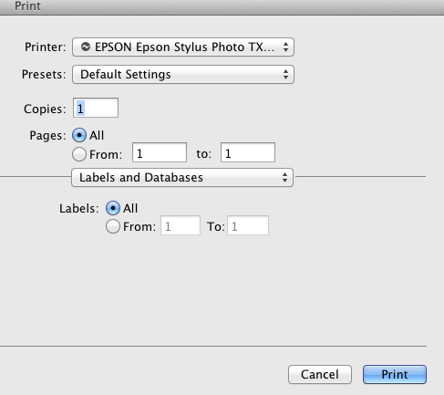 Labels and Databases - Set the Record