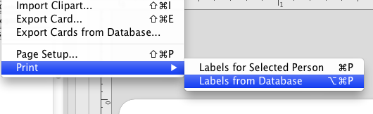 Labels and Databases - Print Labels