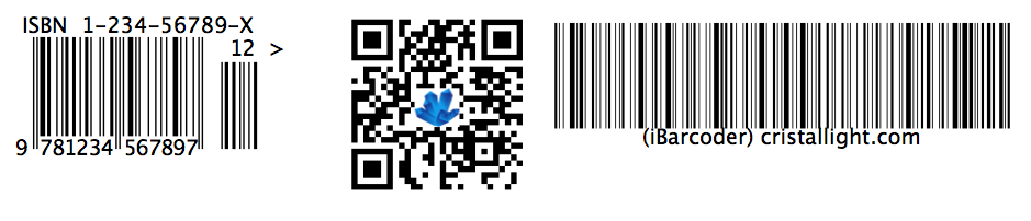 barcodes generated by iBarcoder