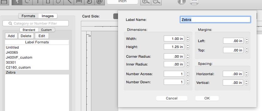 Properties barcode image