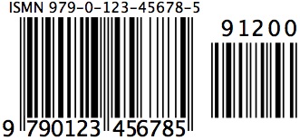 Mac ISMN barcode picture