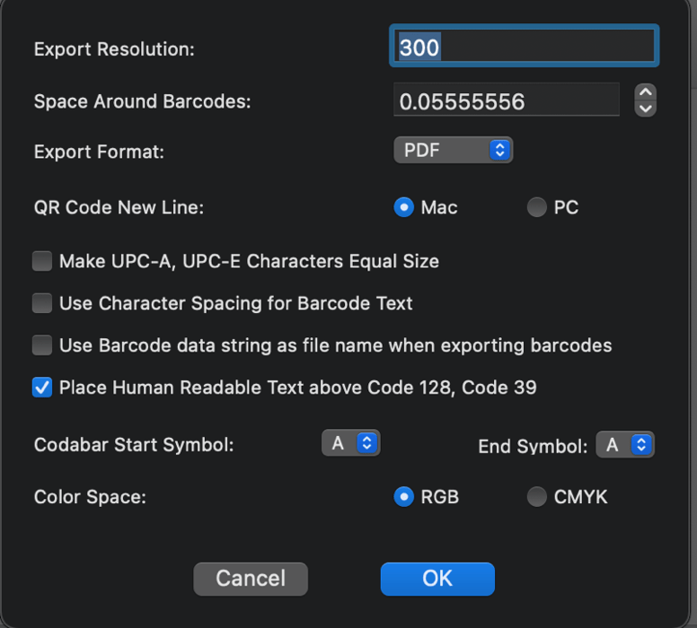 create sequential barcodes and sequential text